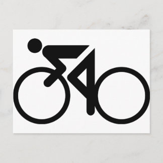 cycling racing bicycle postcard