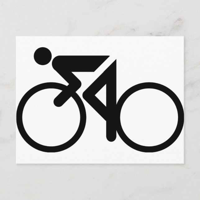 cycling racing bicycle postcard (Front)