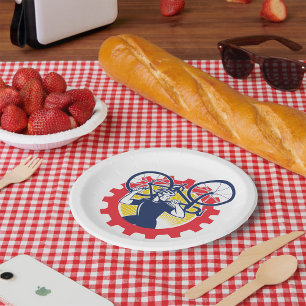 Cycling Repairs Cyclist Paper Plates