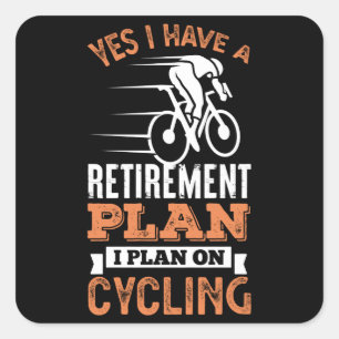 Cycling Retirement Gift for Husband Square Sticker