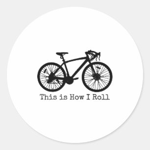 Cycling Road Bike Bicycle Funny Cyclist  Classic Round Sticker