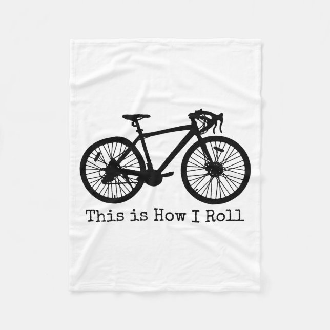 Cycling Road Bike Bicycle Funny Cyclist  Fleece Blanket (Front)
