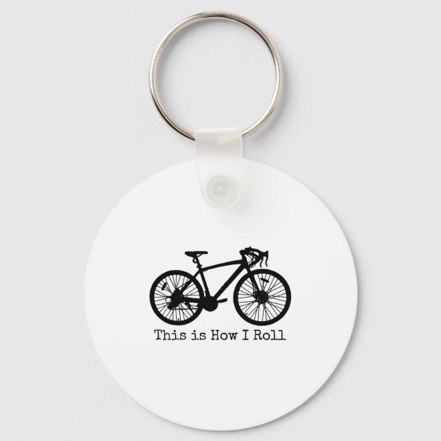Cycling Road Bike Bicycle Funny Cyclist  Key Ring (Front)