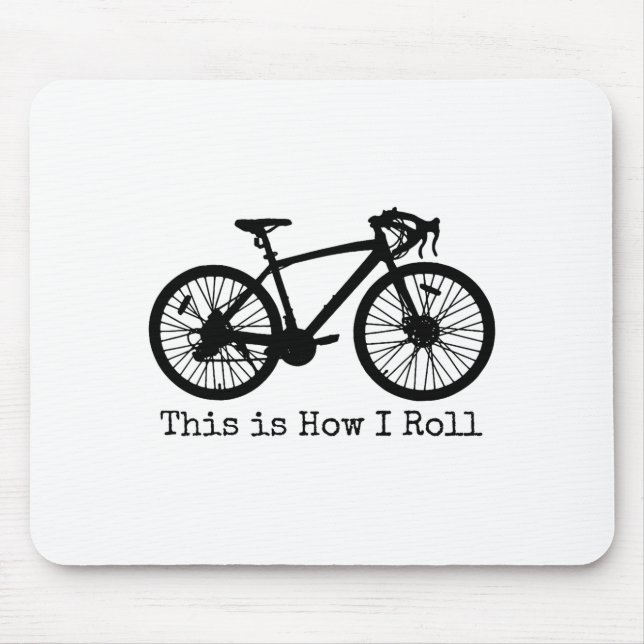 Cycling Road Bike Bicycle Funny Cyclist  Mouse Mat (Front)