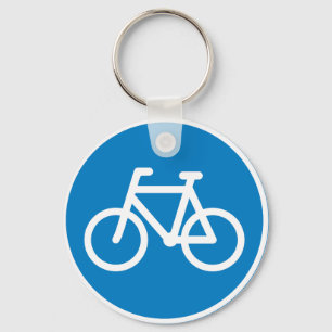 Cycling Road Sign Keychain