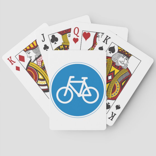 Cycling Road Sign Playing Cards (Back)
