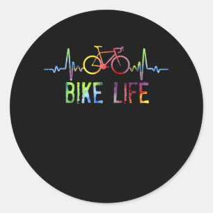 cycling shirt colourful graphic Tee Classic Round Sticker