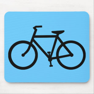cycling silhouette mouse mat
