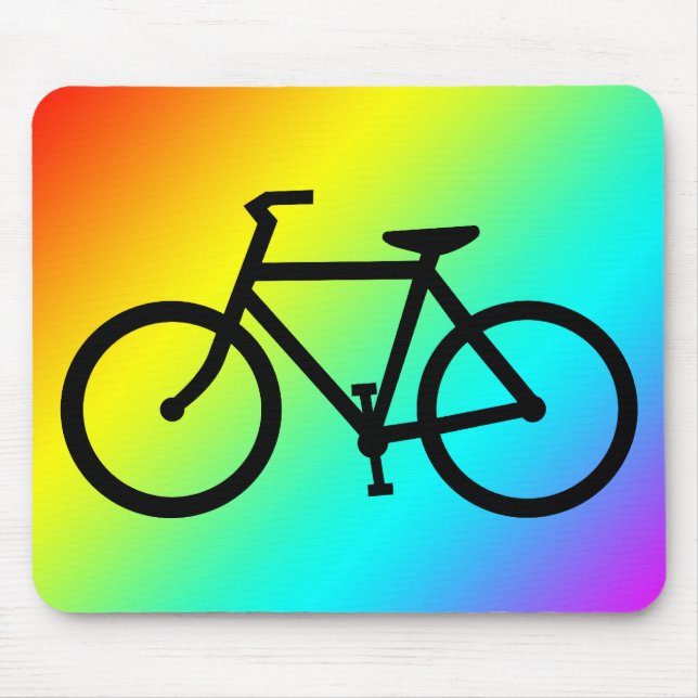cycling silhouette mouse mat (Front)