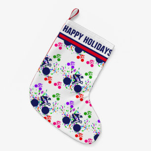 Cycling small christmas stocking