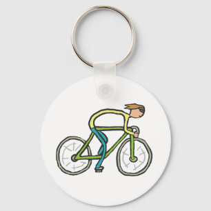 Cycling Stickman Key Ring