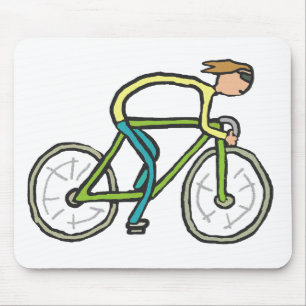 Cycling Stickman Mouse Mat