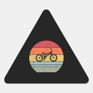 Cycling Style Bmx Rider Triangle Sticker