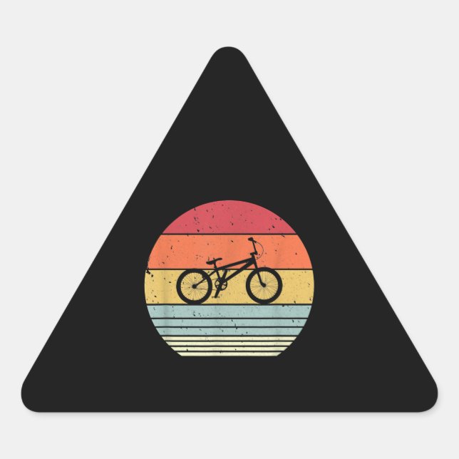Cycling   Style   Bmx Rider Triangle Sticker (Front)
