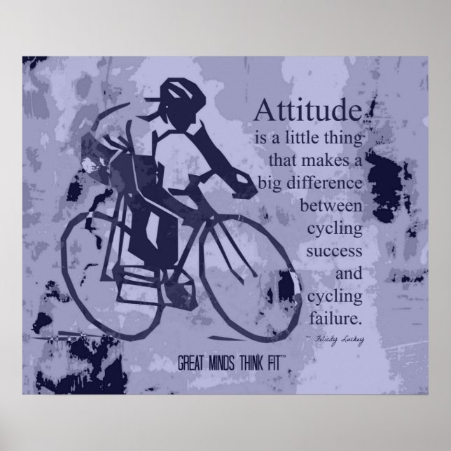 Cycling Success and Attitude Poster (Front)