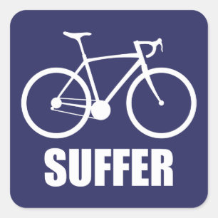 Cycling Suffer Square Sticker