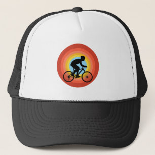 CYCLING SUNSET VINTAGE TRUCKER HAT