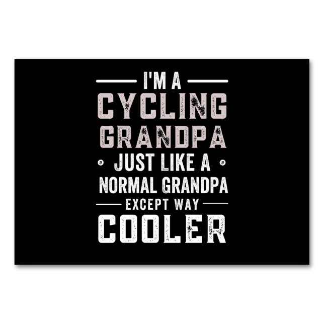 Cycling Table Number (Front)