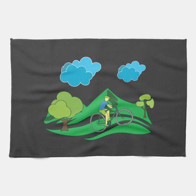 Cycling Tea Towel (Horizontal)