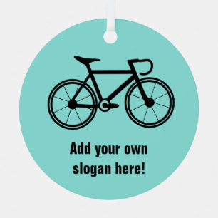 Cycling Theme racing bicycle with your text on Metal Tree Decoration