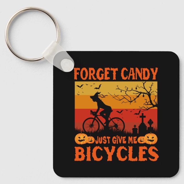 Cycling Witch Brooms Are For Beginners Bicycle Key Ring (Front)