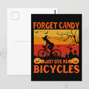 Cycling Witch Brooms Are For Beginners Bicycle Postcard