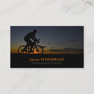 Cyclist at Night, Cycling, Bicyclist Business Card