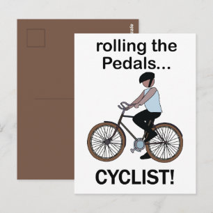Cyclist Bicycle Bike Postcard