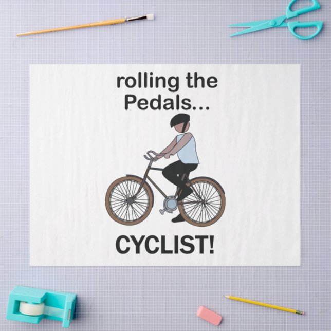 Cyclist Bicycle Biking Tissue Paper (Craft)