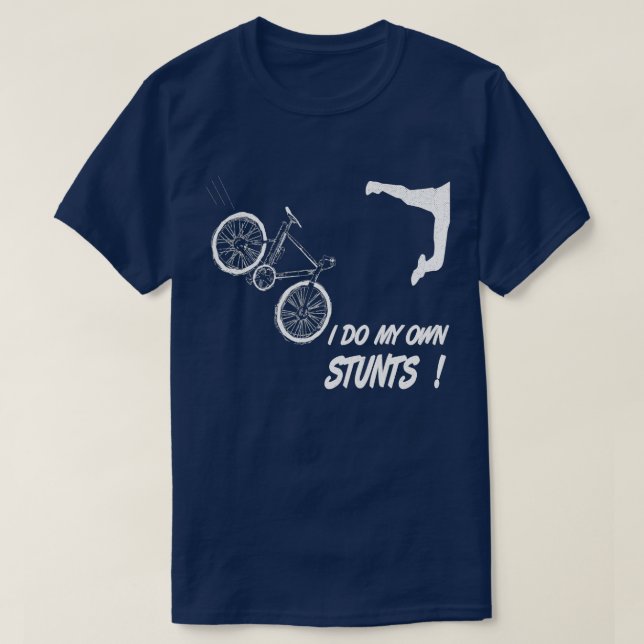 Cyclist bike, bicycle crash accident humour funny  T-Shirt (Design Front)