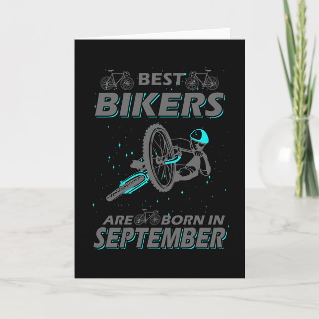 Cyclist Birthday Present September Card (Front)