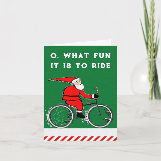 Cyclist Christmas Holiday Cards (Front)
