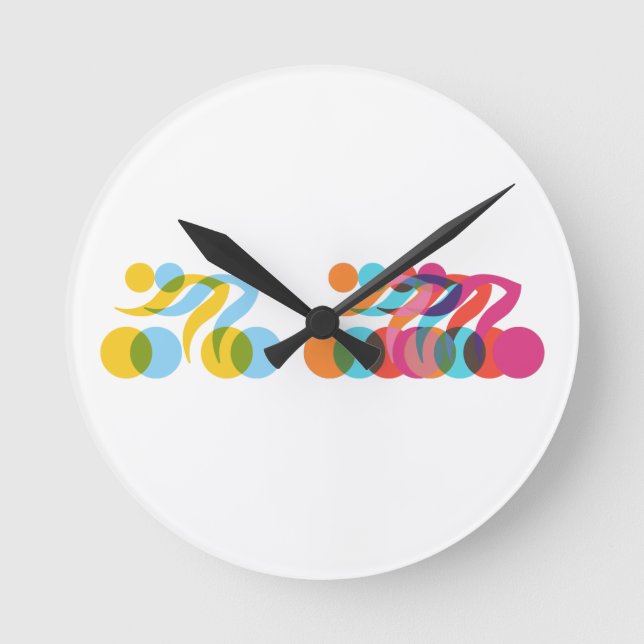 Cyclist cool and unique design round clock (Front)
