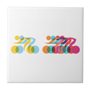 Cyclist cool and unique design tile