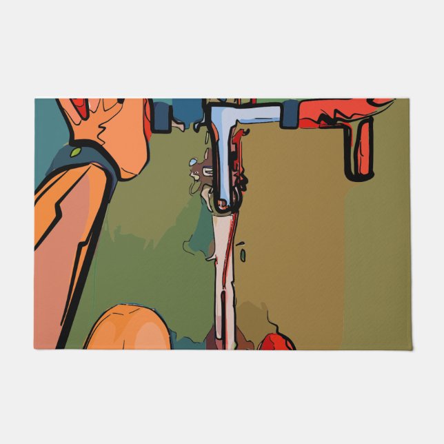 Cyclist Doormat (Front)