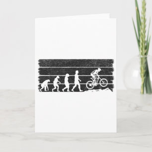 Cyclist Evolution Mountain Biking Bicycle Cycling Card