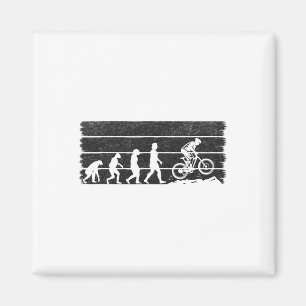 Cyclist Evolution Mountain Biking Bicycle Cycling Magnet