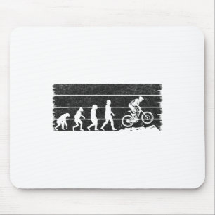 Cyclist Evolution Mountain Biking Bicycle Cycling Mouse Mat
