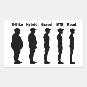 Cyclist Evolution Roadie Rectangular Sticker