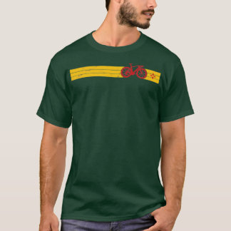 Cyclist Flag New Mexico NM Zia Love Bike Racing Re T-Shirt
