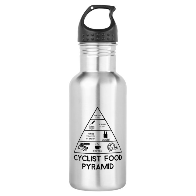 Cyclist Food Pyramid 532 Ml Water Bottle (Front)