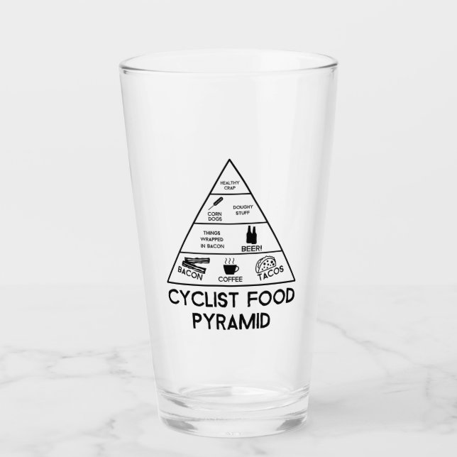 Cyclist Food Pyramid Glass (Front)
