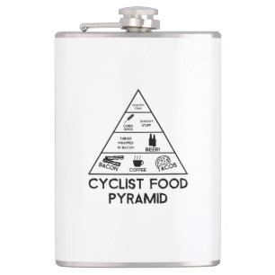 Cyclist Food Pyramid Hip Flask