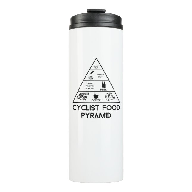 Cyclist Food Pyramid Thermal Tumbler (Front)