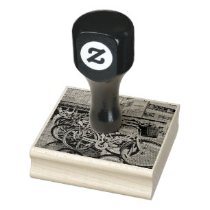 Cyclist gifts for dad rubber stamp