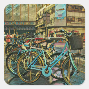 Cyclist gifts for dad square sticker
