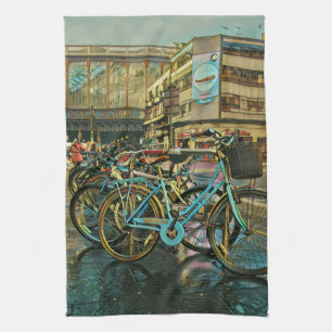 Cyclist gifts for dad tea towel
