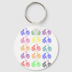 Cyclist Gifts, Vintage 1950 Bicycle Design Key Ring