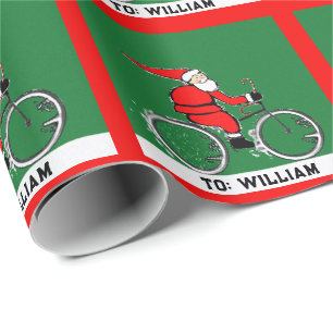 Cyclist Holidays Wrapping Paper