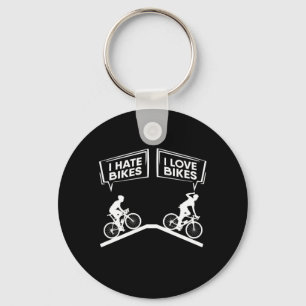 Cyclist I Love Bikes Key Ring